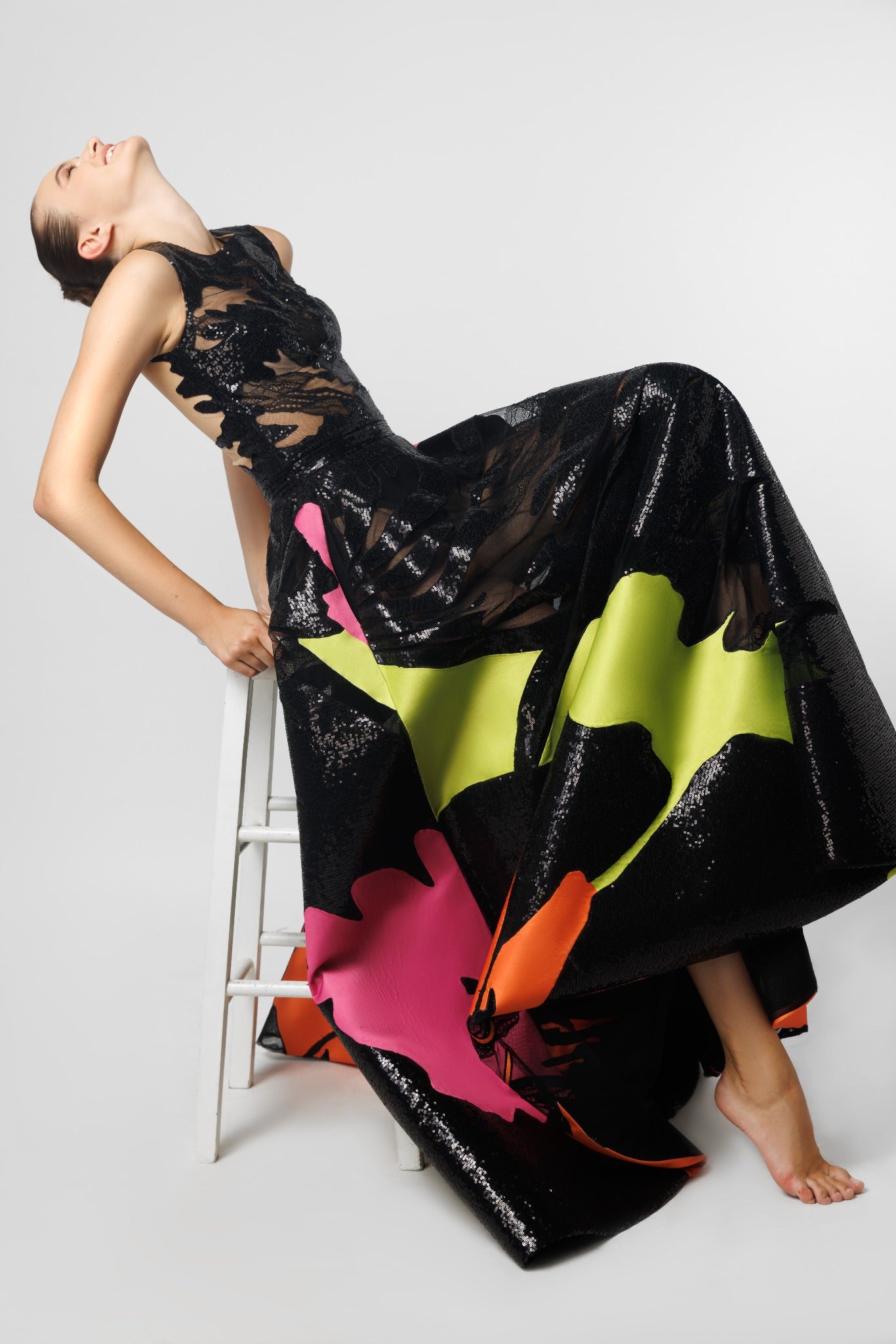 Patched Embellished Dress