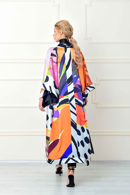 Printed Kimono & Embroidered Jumpsuit