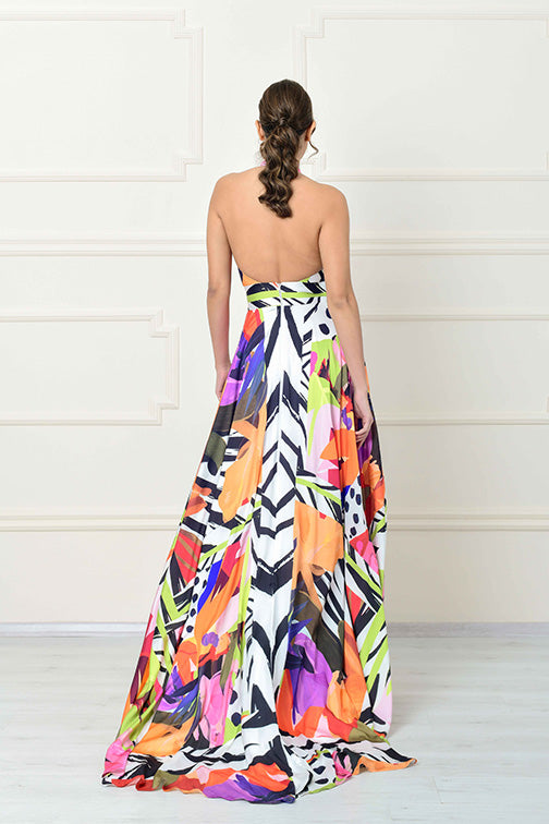 Sleeveless Print Dress