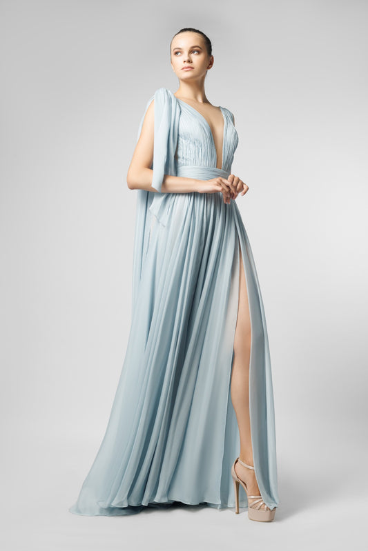 Pleated Draped Dress
