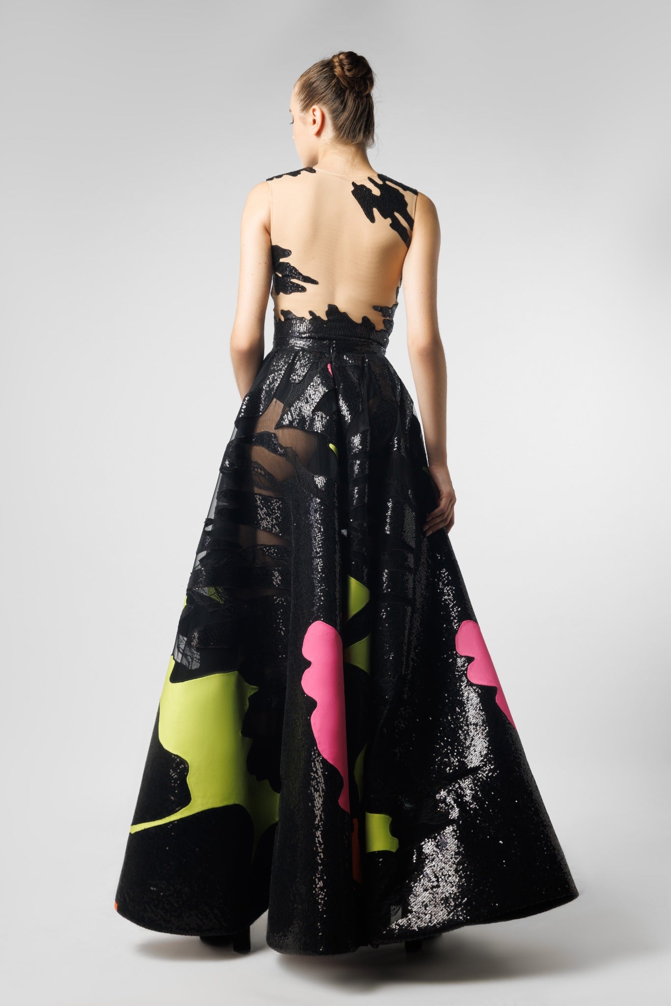 Patched Embellished Dress